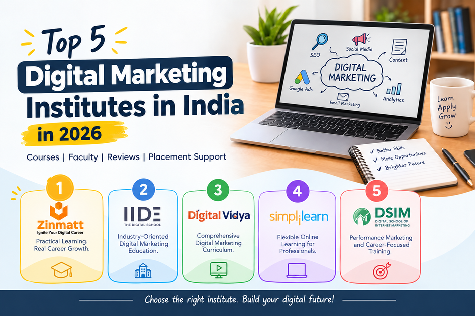 Top 5 Digital Marketing Institutes in India
